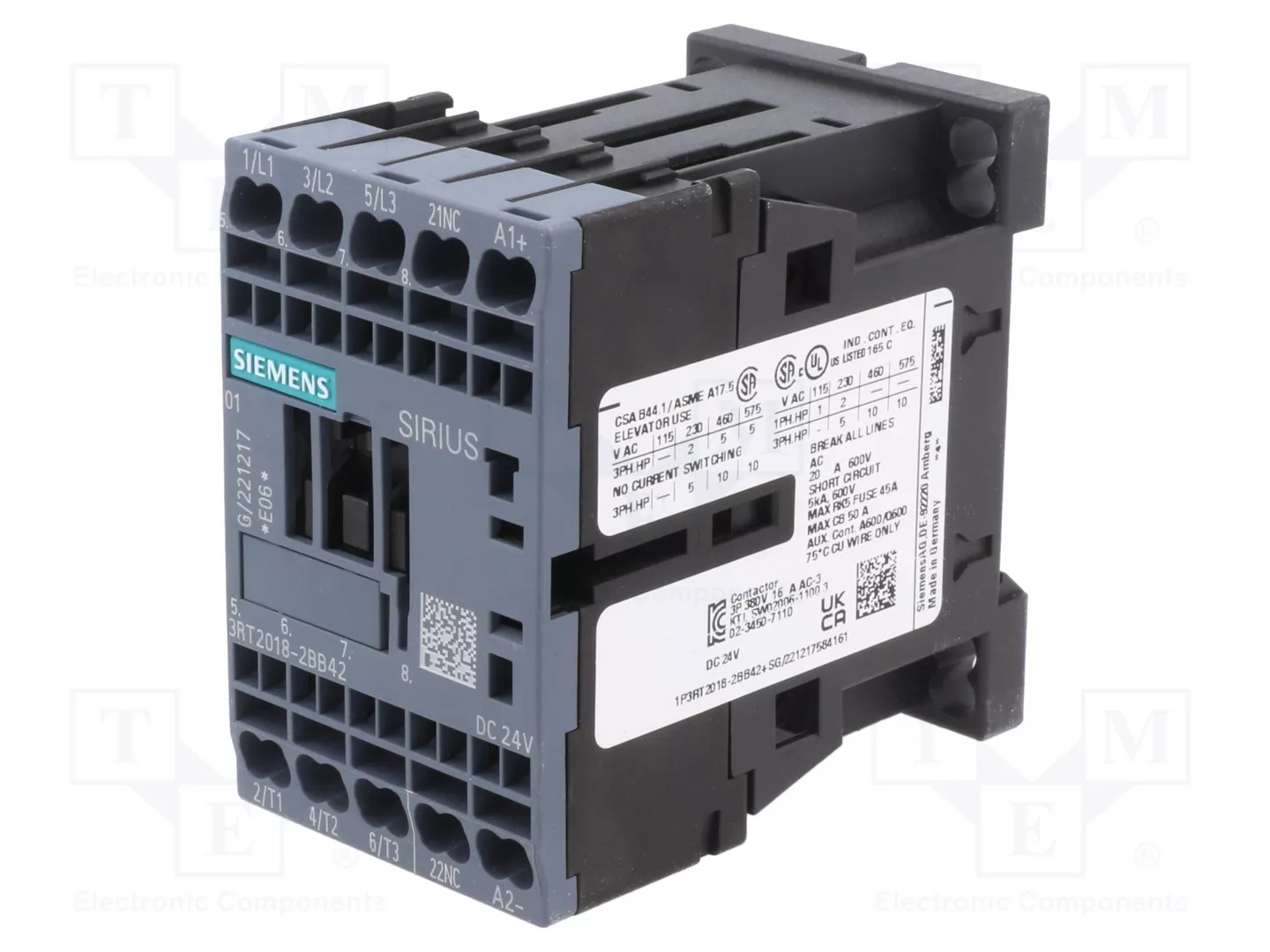 SIEMENS 3RT2018-2BB42 Contactor