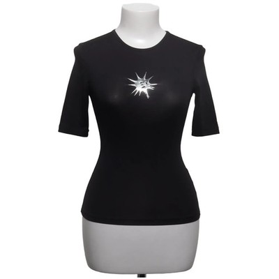 Weekday, T-shirt, Größe: XS, Schwarz, Elasthan/Polyester, Print, Damen #HMm