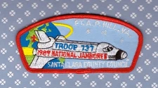 JSP SCCC Santa Clara County Council - Nat'l Jamboree 1989 -  Red Bdr    -Mint-