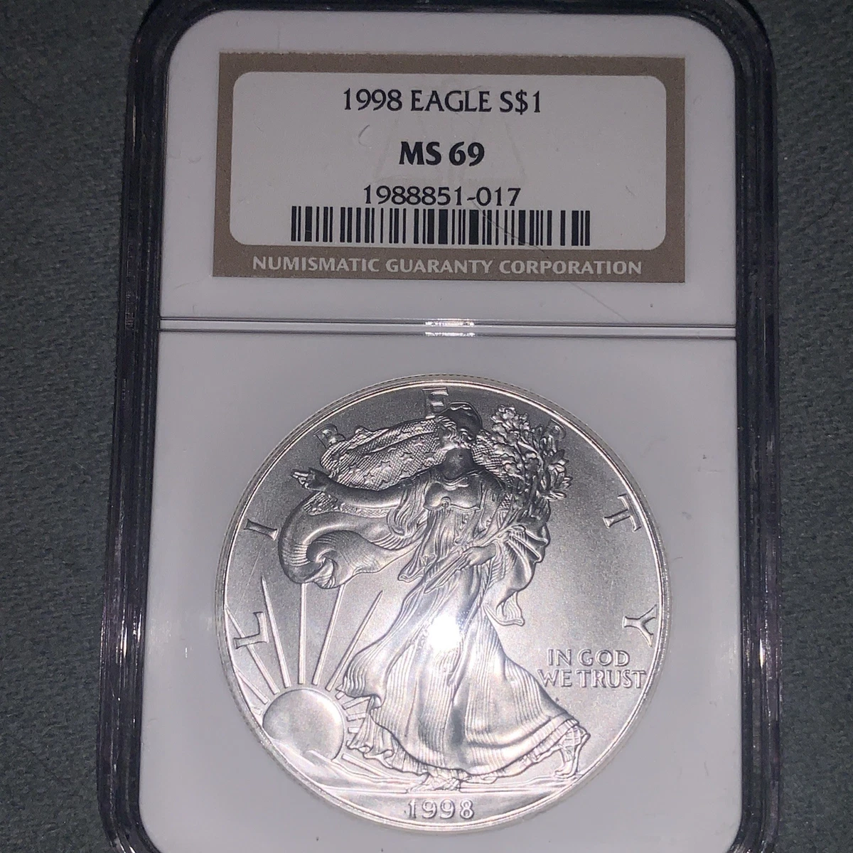 American Eagle MS 69 Graded 1998 Silver Bullion Coins for sale | eBay