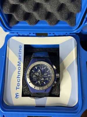 TechnoMarine Cruise Jellyfish  46MM Quartz Chronograph 200m Blue Dial Strap