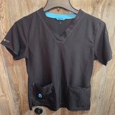 Carhartt Force Shirt Women's Small Black Scrub Top Nurse Medical Work Pockets