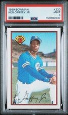 1989 BOWMAN #220 KEN GRIFFEY JR. ROOKIE RC PSA 9