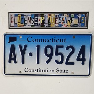 Connecticut License Plate 🔥FREE📫🔥 Real CT Embossed Tag AY 19524