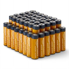 Amazon Basics 48-Pack AA Alkaline High-Performance Batteries, 1.5 Volt, 10-Year