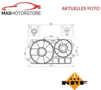 LÜFTER KÜHLERLÜFTER LÜFTERMOTOR NRF 47450 A FÜR FORD TOURNEO CONNECT 1.8L