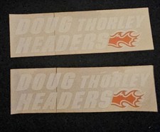 2 Doug Thorley Headers Vintage Automotive Racing Decal Sticker 4.25 X 1.5 Appr
