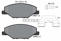 Textar Bremsbelagsatz, Scheibenbremse 2568101 FüR Skoda VW