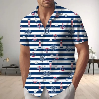 Nautical Anchor Ocean Hawaiian Shirt