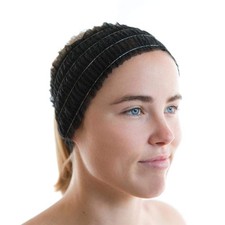 Disposable Facial Spa Headbands, Individual Wrapped Black 100 Count