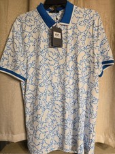 G/FORE 2023 Star Dust Banded Sleeve Tech Jersey Golf Polo Shirt Large NWT