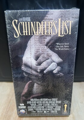 Sealed Schindlers List-1994 Steven Spielberg 2-Tape Set  MCA  Watermark Neeson