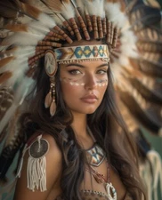 Professional 8x10 Photos: Beautiful Native American Woman Art Quality  99068204