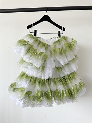 Halpern aso Kristin Chenoweth Green Glitter Tiered Tulle Ruffle Mini Dress UK 8 | eBay UK Halpern aso Kristin Chenoweth Green Glitter Tiered Tulle Ruffle Mini Dress UK 8 | eBay UK