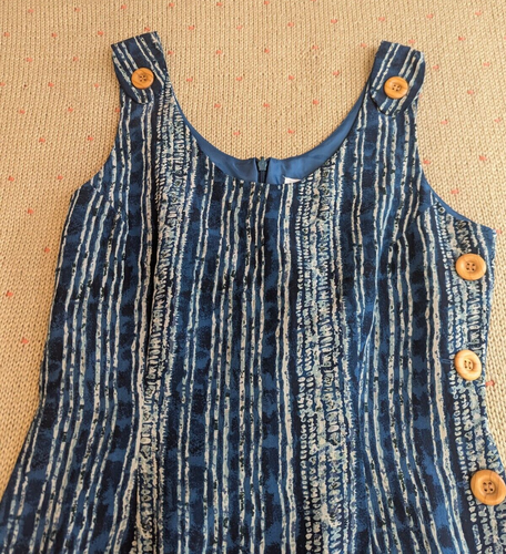 100% Silk Shift Maxi Dress Boho Laggenlook Grandma Core Nancy Crystal Blue Sz 8 - Picture 2 of 11