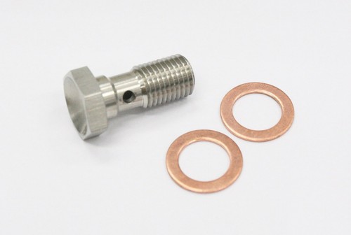 Stainless Steel Banjo Bolt 7/16x20 UNF Fittings AN4 25mm Car Brake Adaptor AN-4 - Picture 2 of 5