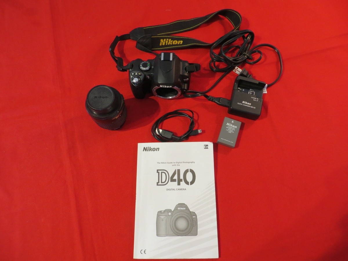 Nikon D40 6.1MP DSLR Camera 18-55mm f/3.5-5.6G ED II AF-S DX