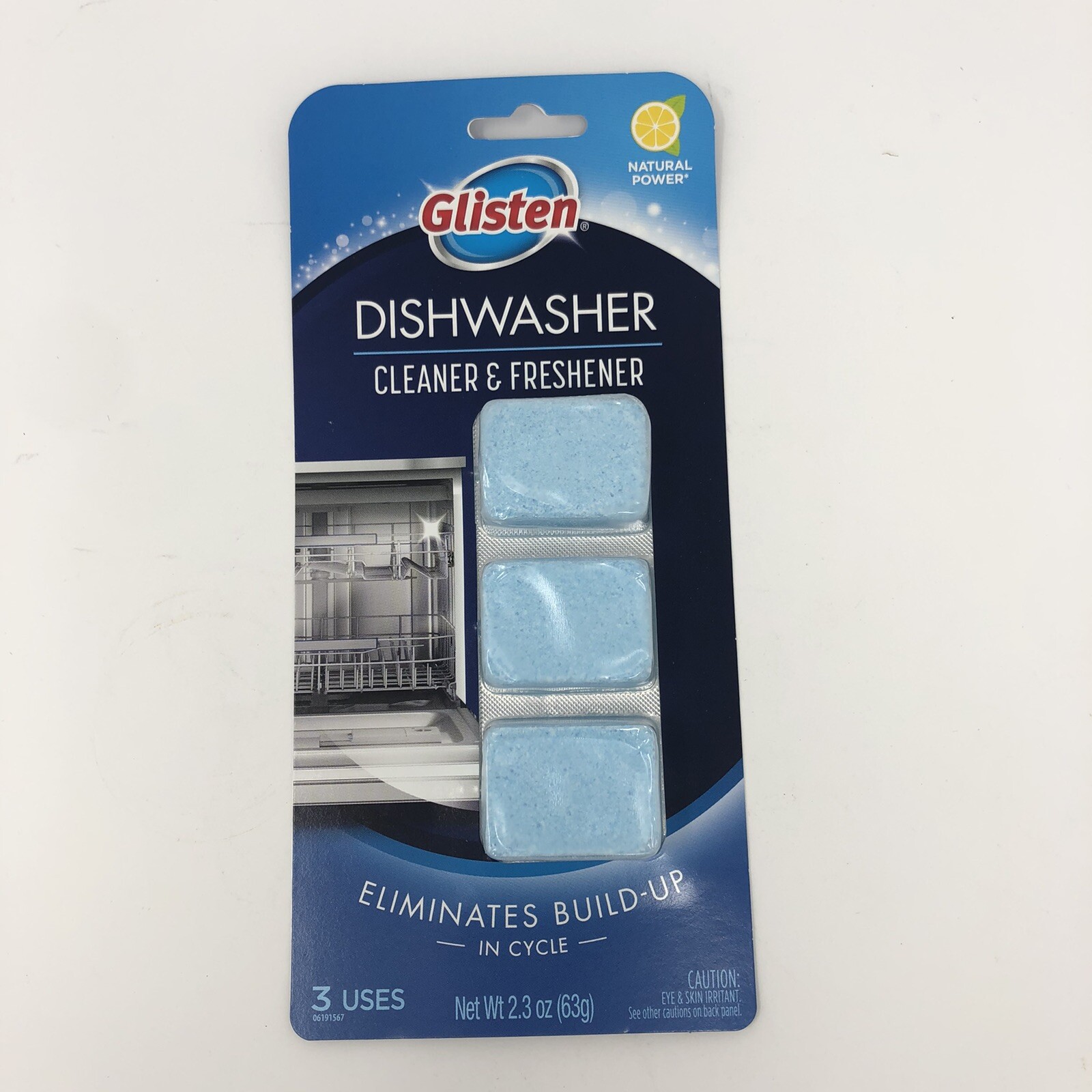 GLISTEN Dishwasher Cleaner & Freshener, 3 Tablets Natural Power eBay