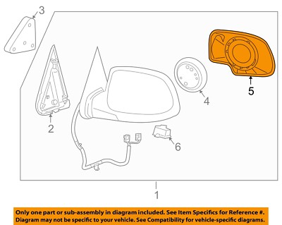 GM OEM Outside Mirrors-Front Door-Mirror Glass Left 88986364 | eBay