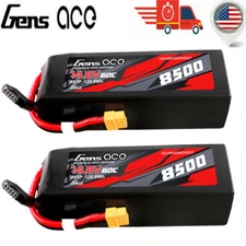 2X Gens Ace G-Tech 14.8V 60C 8500mAh 4S Lipo Battery XT60 Plug For Xmaxx 8S Car