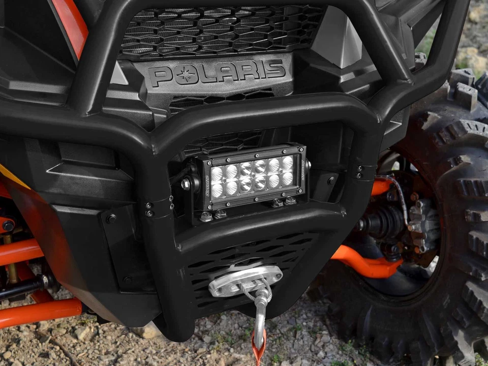 SuperATV Polaris General 1000 Heavy Duty Front Bumper (2016+) - Wrinkle Black - Image 4 of 4