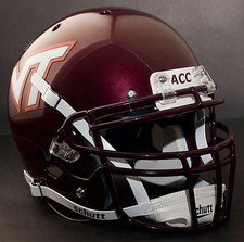 *CUSTOM* VIRGINIA TECH HOKIES NCAA Schutt XP Authentic GAMEDAY Football Helmet