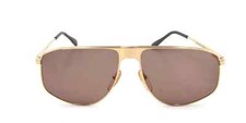 New Men's Club LA 9502 Black Gold Large Modified Aviator Sunglasses France 1990s