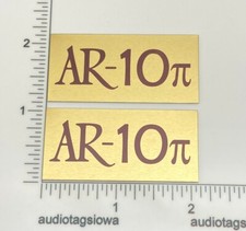 AR-10pi Acoustic Research Speaker Badge Logo Emblem PAIR Custom Made Aluminum