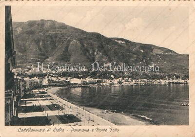 1953 CASTELLAMMARE DI STABIA Panorama and Monte Faito Naples Postcard
