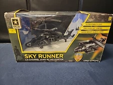 US Army Sky Runner 3.5 Channel Gyro RC Helicopter Remote Control New