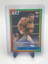 Timothy Thatcher RC 2021 Topps WWE Heritage Autograph #A-TT Green Parallel 54/99