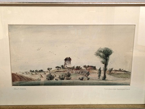 Carl Nold Noth ? Aquarell älter Niederrheinische Landschaft bei Lank - Picture 3 of 7