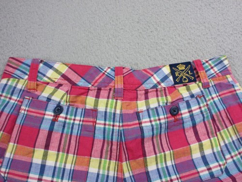 Ralph Lauren Shorts Girls 14 Pink Plaid Madras Preppy Lightweight 28x10 NEW - Picture 10 of 12