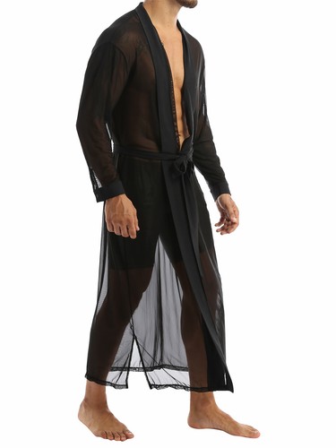 Herren Sissy Dessous Set Transparent mit Tanga Sexy Babydoll Gay Crossdresser - Picture 14 of 23