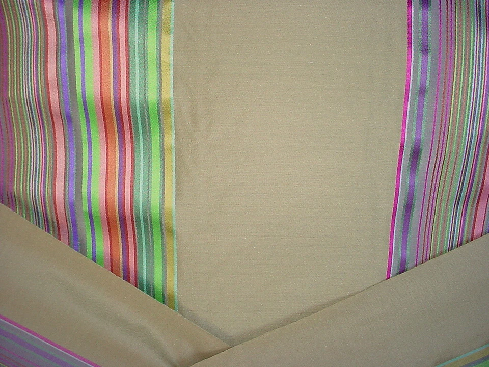 9-3/8Y Mulberry FD507 Samba Silver Rainbow Ribbon Silk Stripe Upholstery Fabric - Image 4 of 4