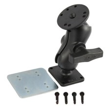 RAM 1.5" Ball Short Mount with Round  Rectangular Plates and Backing Plate