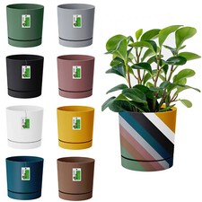 Blumentopf Übertopf Blumenkübel mit Untersetzer Rund 8 Farben 9 Größen
