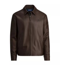 Polo Ralph Lauren Vintage Genuine Leather Jacket Brown Large