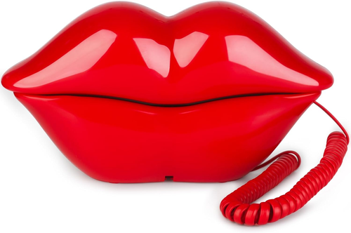 Lip Phone Cute Corded Lip Telephones Novelty Sexy Mouth Wired Phone Cartoon Shap - 第 9/12 張圖片