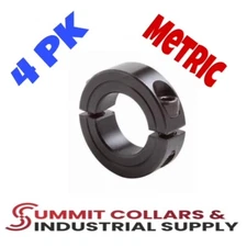 25MM Double Split 2-PC Clamp Shaft Collar Steel, Black Oxide NEW 4 PK