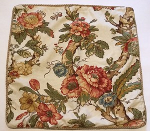 Pottery Barn Katherine Floral Pillow Cover Cotton Linen Blend
