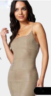knee length dresses for ladies Vegan Leather Tube Dress – bebe main image 0
