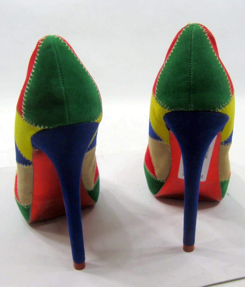 Zapatos MULTICOLOR 5" Alto Tacón de Aguja 1.5" Plataforma Puntera MUJERES Talla 5.5 Foto 3 de 4