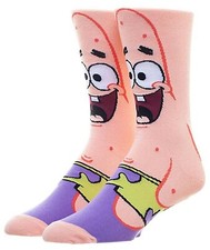 Spongebob Cartoon Patrick Character Themed Crew Socks
