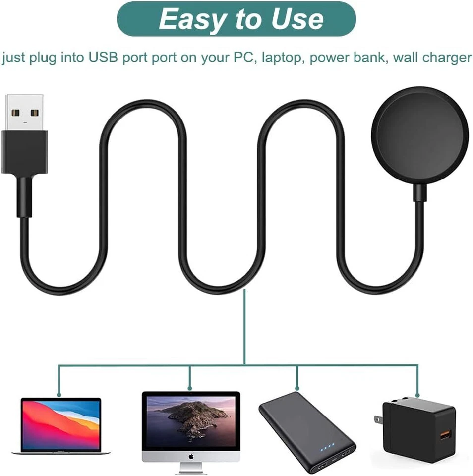 FOR Pixel Watch Wireless Watch Charger USB C USB A Charging Cable Magnetic NEW! - Image 3 of 3