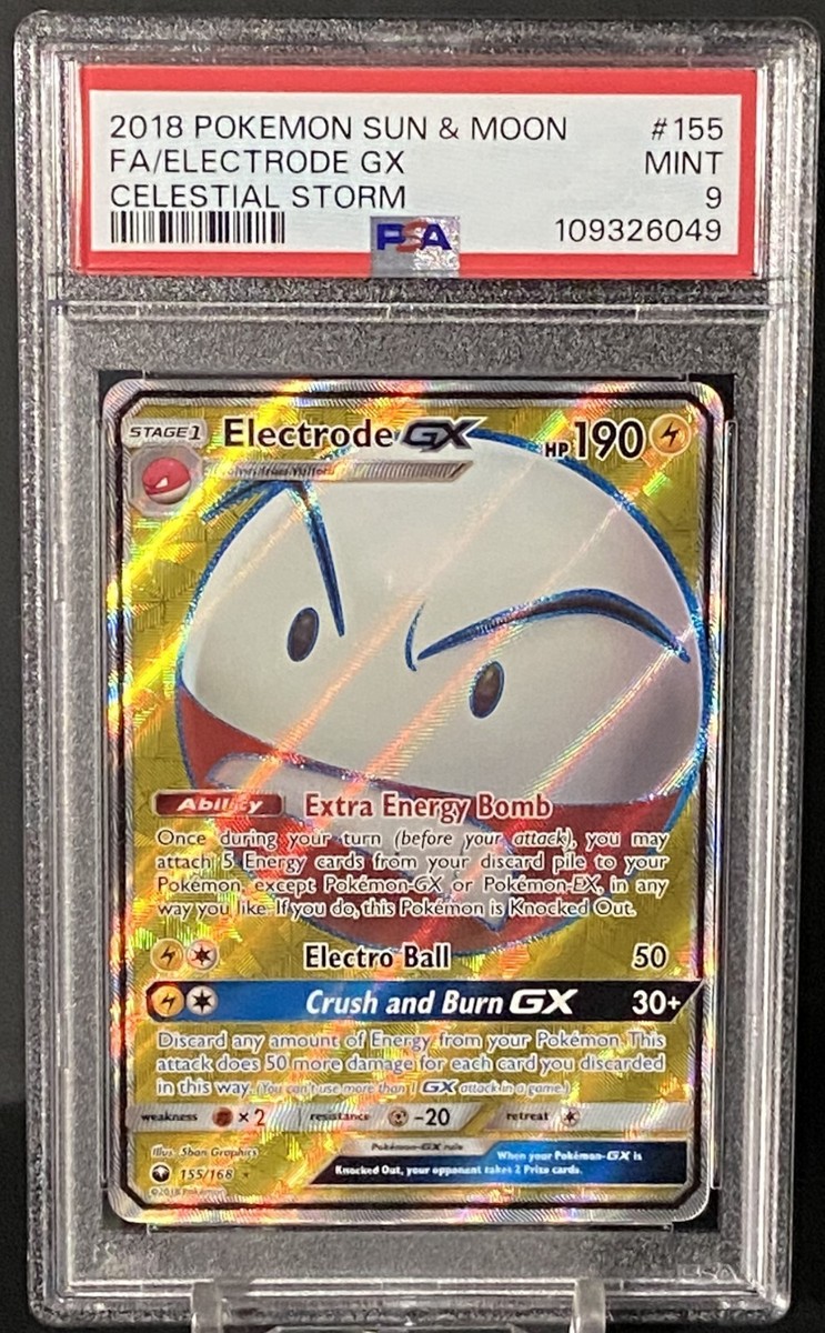 Pokemon 2018 Sun & Moon Celestial Storm 155/168 Full Art Electrode