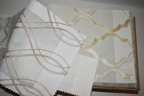 FABRIC SAMPLE BOOK Beige ECRU Taupe BIRCH Ivory 45pcs LOT Weave Print Embroidery - Picture 13 of 17