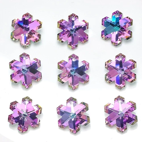 Multi Shape Crystal Charms - AB Color Glass Beads Jewelry Making Pendants 20Pcs - Picture 51 of 65