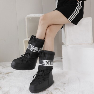 スキー moon boots New For Mens Womens Space Skiing Moon Boots Thick Waterproof