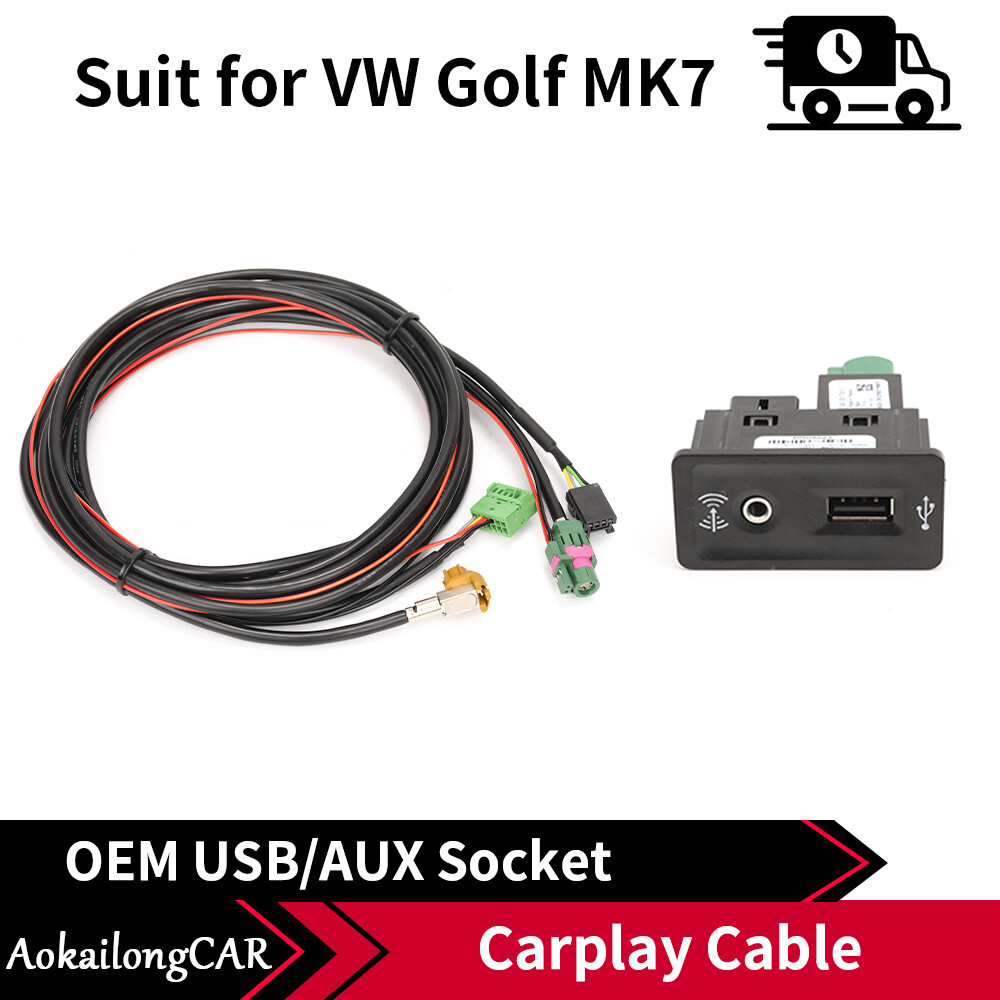For VW Golf 7 Install CarPlay Media MDI USB AUX AMI Socket Cable